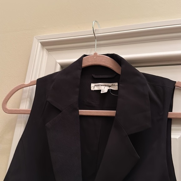 Free People Gabbie Vest Suit Spring Tux Black Set Sz6 NWOT - Picture 8 of 10
